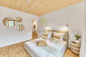 Musterwohnung Schlafzimmer - Etagenwohnung mit 101,20 m&sup2; in Heidelberg zum Kaufen