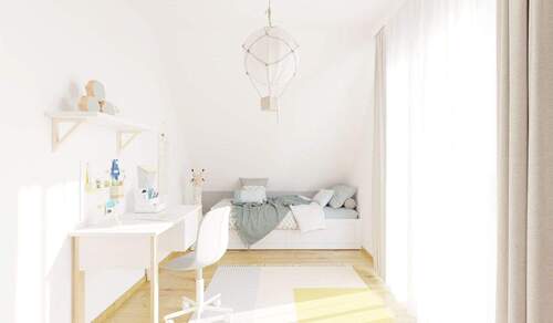 Ein hell erleuchtetes Kinderzimmer - 