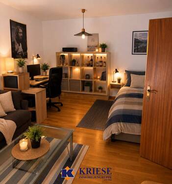 Wohn-Schlafzimmer - 1 Zimmer Etagenwohnung zum Kaufen in München
