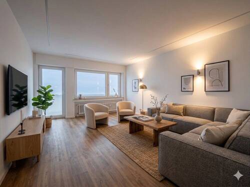 Wohnzimmer - Sofort wohlfühlen - frisch sanierte 2-Zimmer-Wohnung mit Balkon