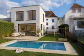 Außenansicht Garten Neubau KI - 