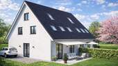 Terrassenseite_Visualisierung - 4 Zimmer Doppelhaushälfte in Broderstorf