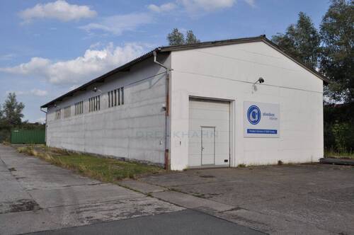 Ansicht west - Gewerbegrundstück mit Halle am Petridamm (erweiterbar um 6.000 m² Außenfläche)