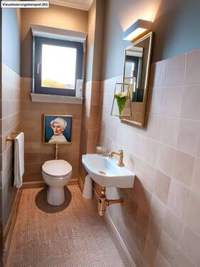 Gäste WC Wohnung EG Visualisierung via Homestaging - 