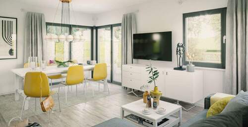 Wohnzimmer - 5 Zimmer Einfamilienhaus zur Miete in Wanfried