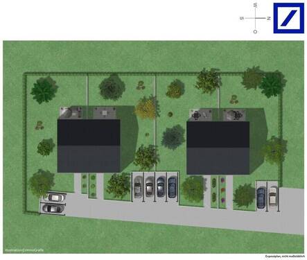 Lageplan, Visualisierung mögliche Teilung - 