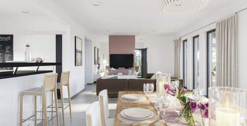 Wohnzimmer - 5 Zimmer Einfamilienhaus in Wehretal