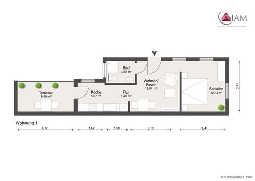 EG-1 - Mehrfamilienhaus, Wohnhaus mit 468,00 m² in Wiesbaden zur Miete
