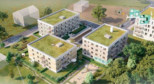 Moderne Terrassenwohnung mit Blick in Grüne - 