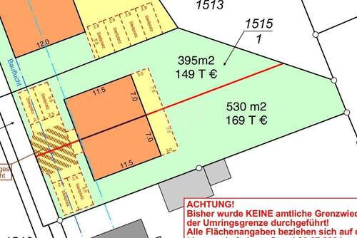 Teilungsentwurf - Grundstück in Weinböhla zum Kaufen
