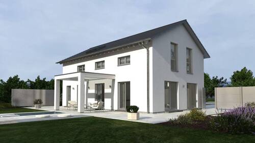 Ansicht Garten - Einfamilienhaus mit 185,60 m&sup2; in Hirschaid zum Kaufen