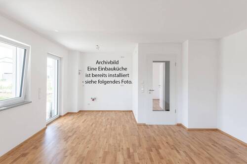 Archivbild Blick Richtung Einbauküche - 