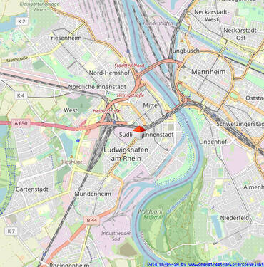 Lage - Etagenwohnung mit 58,40 m² in Ludwigshafen am Rhein Süd zur Miete