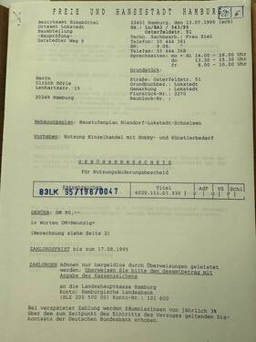 Nutzungsbescheid - 