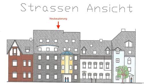 Straßenansicht Neubauplanung - 