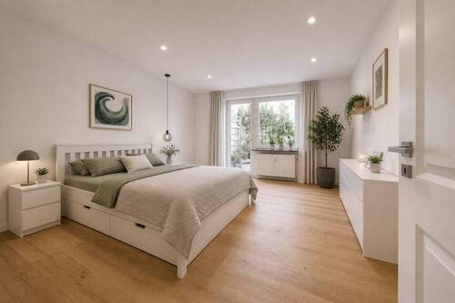Schlafzimmer - Etagenwohnung mit 100,00 m&sup2; in Augsburg zum Kaufen