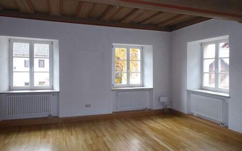 Wohnzimmer mit historischer Decke im Erdgeschoss - 