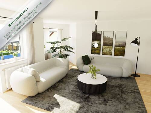 Wohnbereich (2) VIS - 4 Zimmer Etagenwohnung in Gäufelden