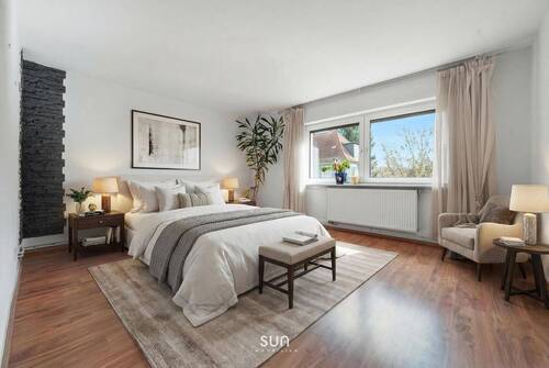 SCHLAFZIMMER (visualisiert) - 8 Zimmer Mehrfamilienhaus, Wohnhaus zum Kaufen in Offenbach am Main