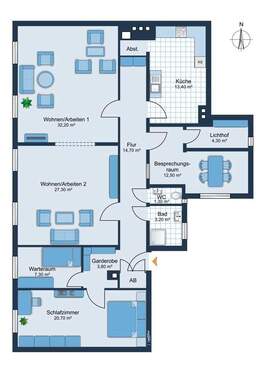 4,5 Zimmer-Praxis - 