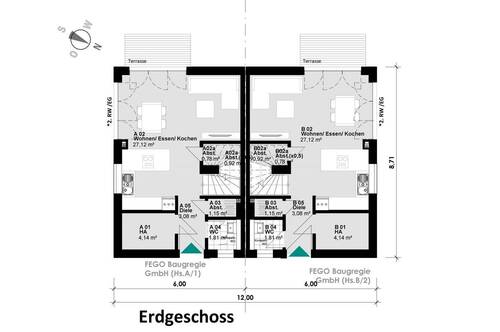 Erdgeschoss - 6 Zimmer Doppelhaushälfte zum Kaufen in Hamburg Bahrenfeld