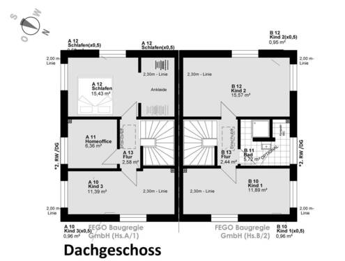 Dachgeschoss - Doppelhaushälfte mit 112,00 m&sup2; in Hamburg Bahrenfeld zum Kaufen