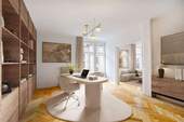 Salonzimmer. - Historische Altbauwohnung. Zwischen Stuck, Licht und Lebensgefühl.