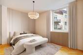 Schlafzimmer zum ruhigen Hinterhof. - 