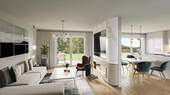  Ess-/Wohn-/Kochraum mit Süd Ausrichtung - NEUBAU * GREEN LIVING* 3-Zimmer-Gartenwohnung in sonniger und ruhiger Lage in Merching.
