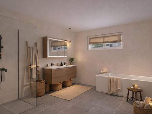 Badezimmer - Einfamilienhaus mit 159,40 m&sup2; in Brunnthal zum Kaufen