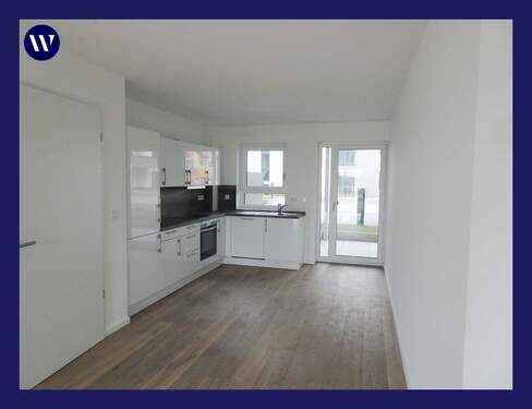 Ess-+Kochbereich - Terrassen-Wohnung im NEUBAU: 3 Zimmer + Einbauküche + Tageslichtbad + Gäste-WC + TG-Platz