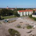 Blick auf die Südstraße sowie den Dom - Grundstück in Halberstadt
