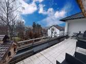 Ausblick vom Balkon der oberen Etage - 