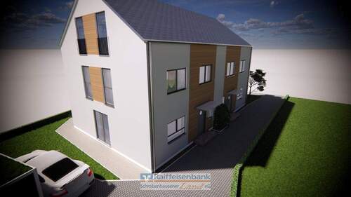 Ansicht aus Nord-Ost - Doppelhaushälfte mit 150,90 m&sup2; in Schrobenhausen zum Kaufen