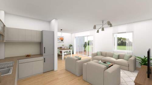 06 Wohnküche (3-D) - Etagenwohnung mit 88,50 m² in Nordwalde zur Miete
