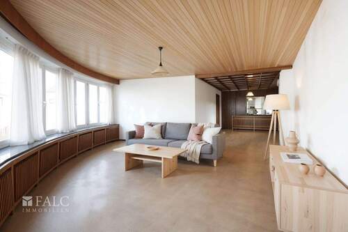 Wohnzimmer - Möblierungsbeispiel - Etagenwohnung mit 95,00 m&sup2; in Stolberg zur Miete