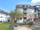 Gartenansicht mit Spielplatz - 4 Zimmer Etagenwohnung in Bad Saulgau