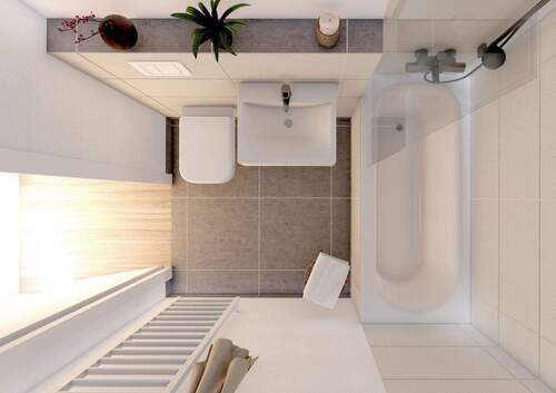 Badezimmer nach Sanierung - Erstbezug nach Sanierung! 3-Zimmer-Wohnung mit Balkon!