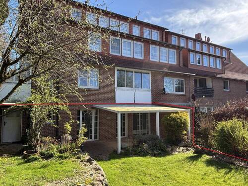 mit eigenem Garten und einer überdachten Terrasse - 2 Zimmer Etagenwohnung in Hüllhorst