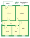 Grundriss - 3 Zimmer Etagenwohnung in Riesa