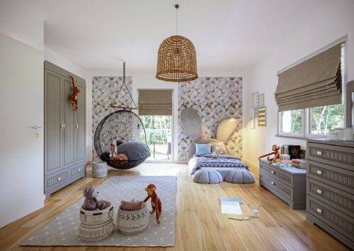 Modernes Kinderzimmer-Design - Doppelhaushälfte mit 160,00 m² in Weinheim zum Kaufen