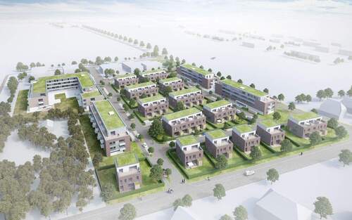 Visualisierung Ansicht Westen.jpg - Baugrundstücke für Einfamilien- und Doppelhäuser - 'Am Sandkamp'