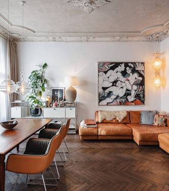 Weitere Ansicht Wohnzimmer - Exklusive Design-Altbauwohnung nahe Markthalle Neun