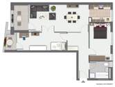 Grundriss WE 6 möbliert - 