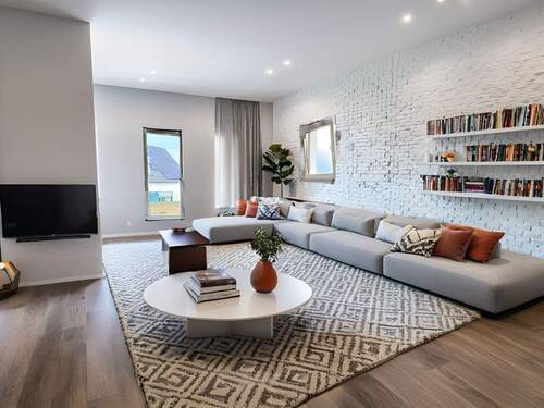 Wohnzimmer Einrichtungsbeispiel - 4 Zimmer Einfamilienhaus in Gierstädt