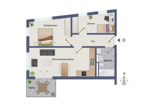 Wohnung-Nr. 5 - 
