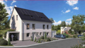 Ansicht Eingangsseite - KfW40-QNG DHH iin ruhiger Lage von Armsheim – energieeffizient, modern & selten am Markt! – Top-Förderung sichern!