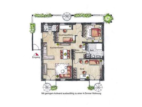 Ausbaufähig zu einer 4-Zi Whg - 