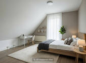 Schlafzimmer mit Balkontür - 3 Zimmer Etagenwohnung in Wolfhagen