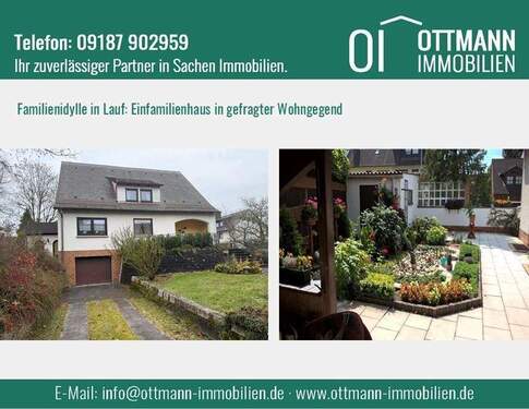Eingangsbild - Familienidylle in Lauf: Einfamilienhaus in gefragter Wohngegend